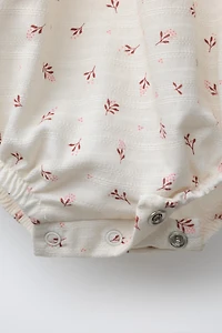 LACE TRIM FLORAL BODYSUIT