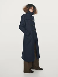 Long coat with toggles