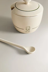 STONEWARE COFFEE SHOP SUGAR BOWL