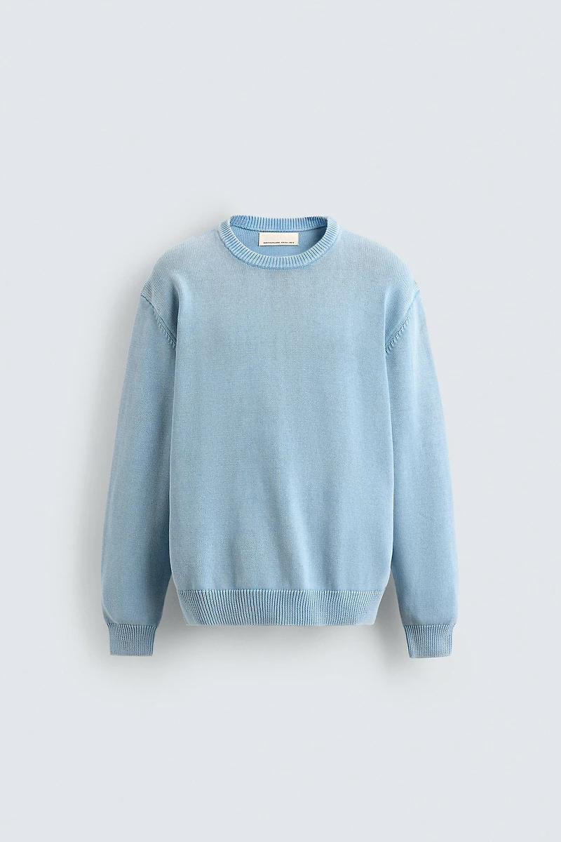 WASHED COTTON TEXTURED JUMPER