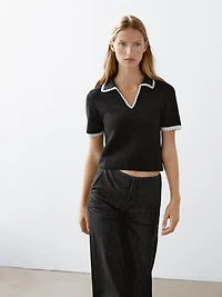 Polo à manches courtes en maille de coton