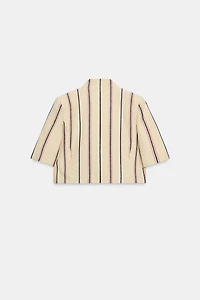 ZW COLLECTION CROPPED STRIPED BLAZER