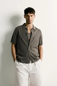 RELAXED FIT KNIT SHIRT