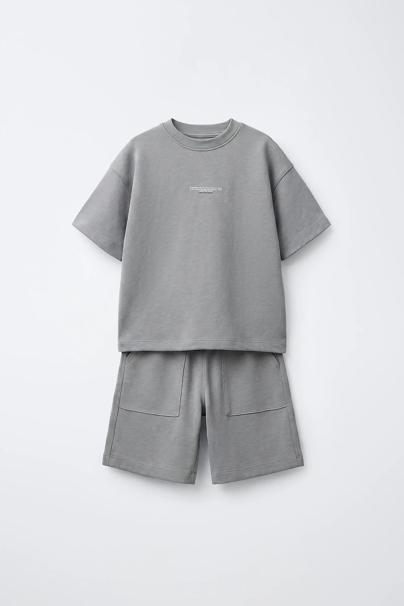 INTERLOCK T-SHIRT AND BERMUDA SET