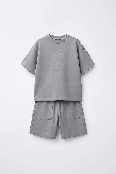 INTERLOCK T-SHIRT AND BERMUDA SET