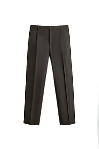 REGULAR FIT COTTON BLEND SUIT PANTS
