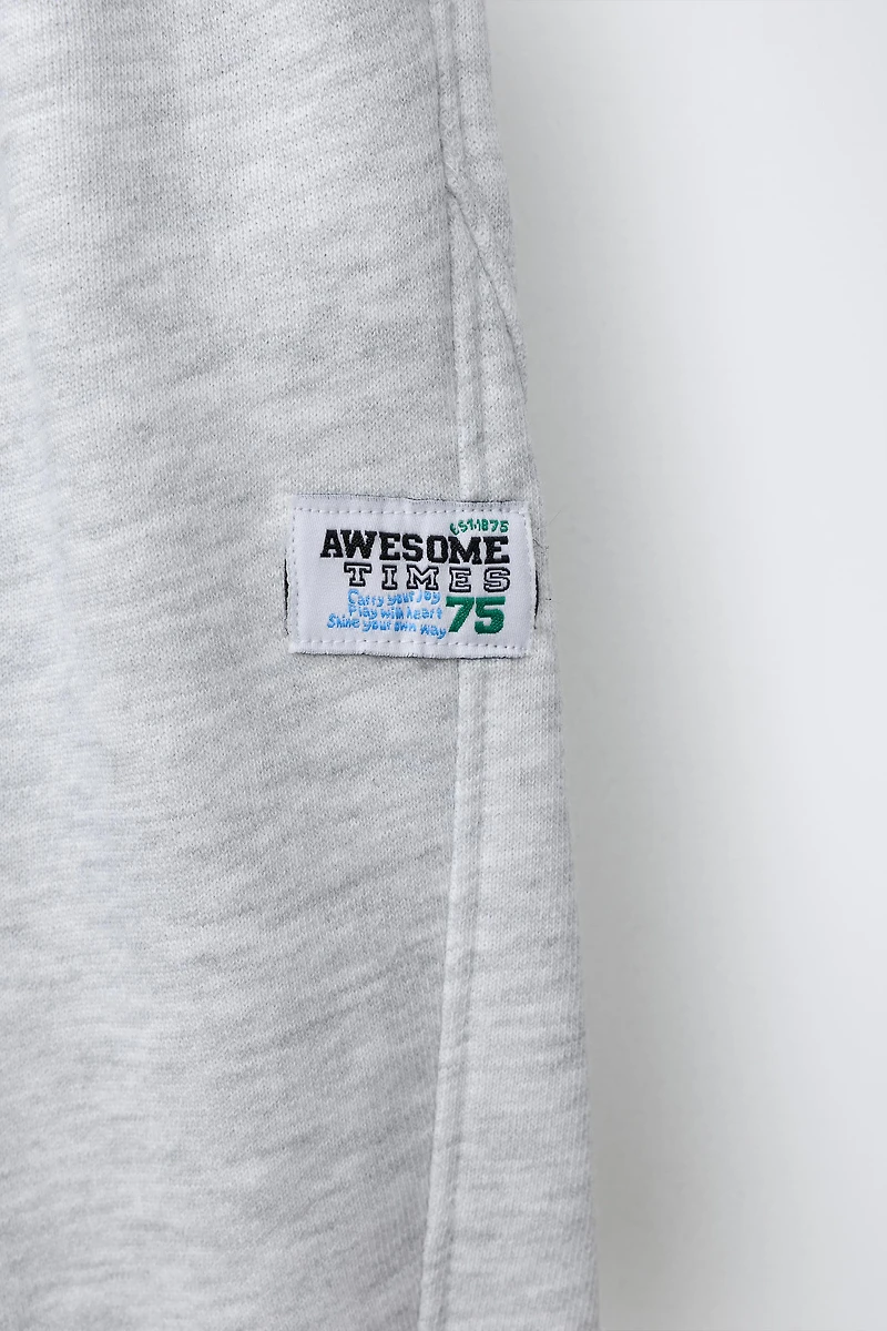 BARREL PANTS WITH LABEL