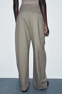 ZW COLLECTION HERRINGBONE BALLOON PANTS