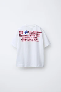 RAISED TEXT PRINT T-SHIRT