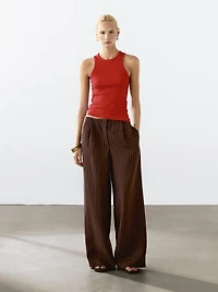 Ribbed halter top