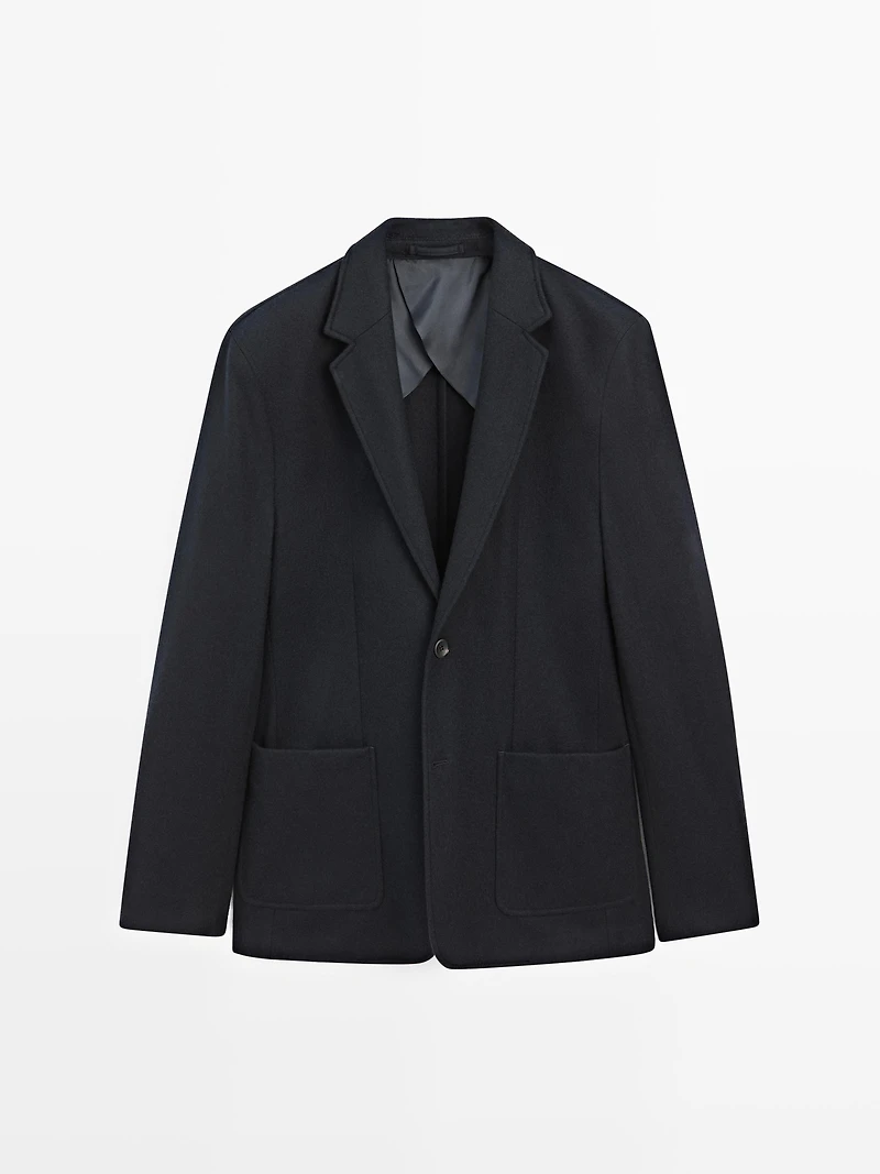 Veste de costume en laine mélangée