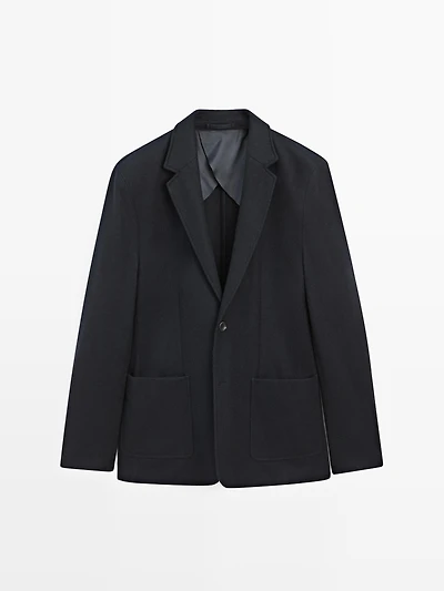 Veste de costume en laine mélangée