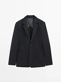 Veste de costume en laine mélangée