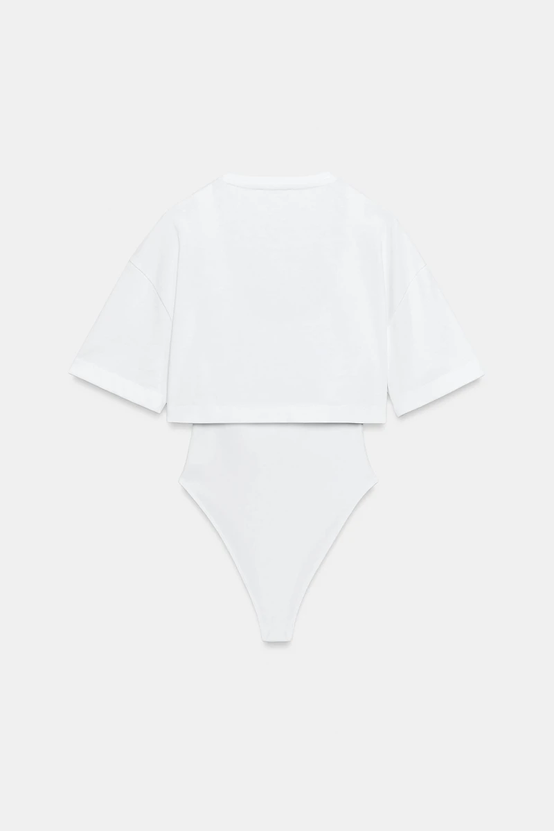COMBINATION CROP TOP BODYSUIT