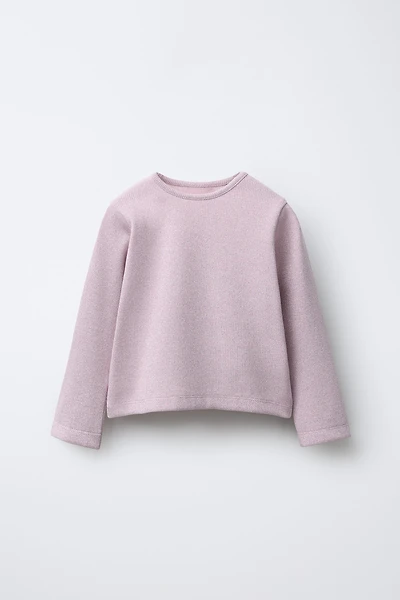 SPARKLY RIBBED T-SHIRT