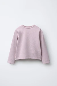 SPARKLY RIBBED T-SHIRT