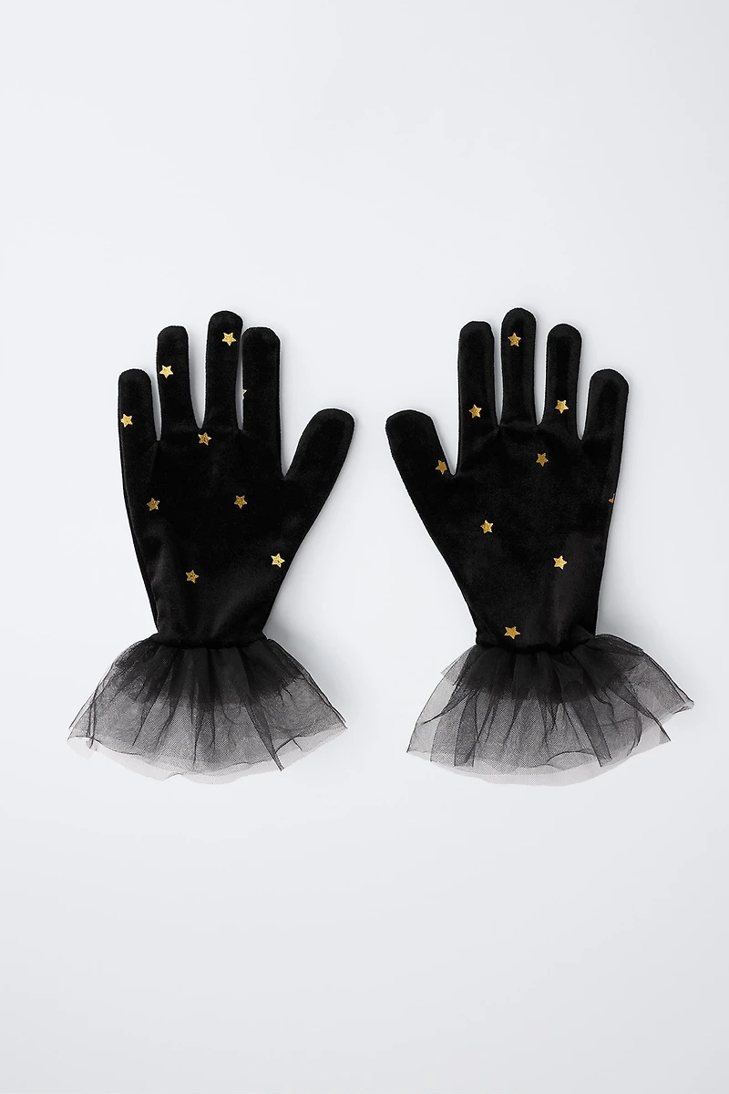 VELVET WITCH COSTUME GLOVES