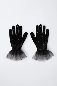 VELVET WITCH COSTUME GLOVES