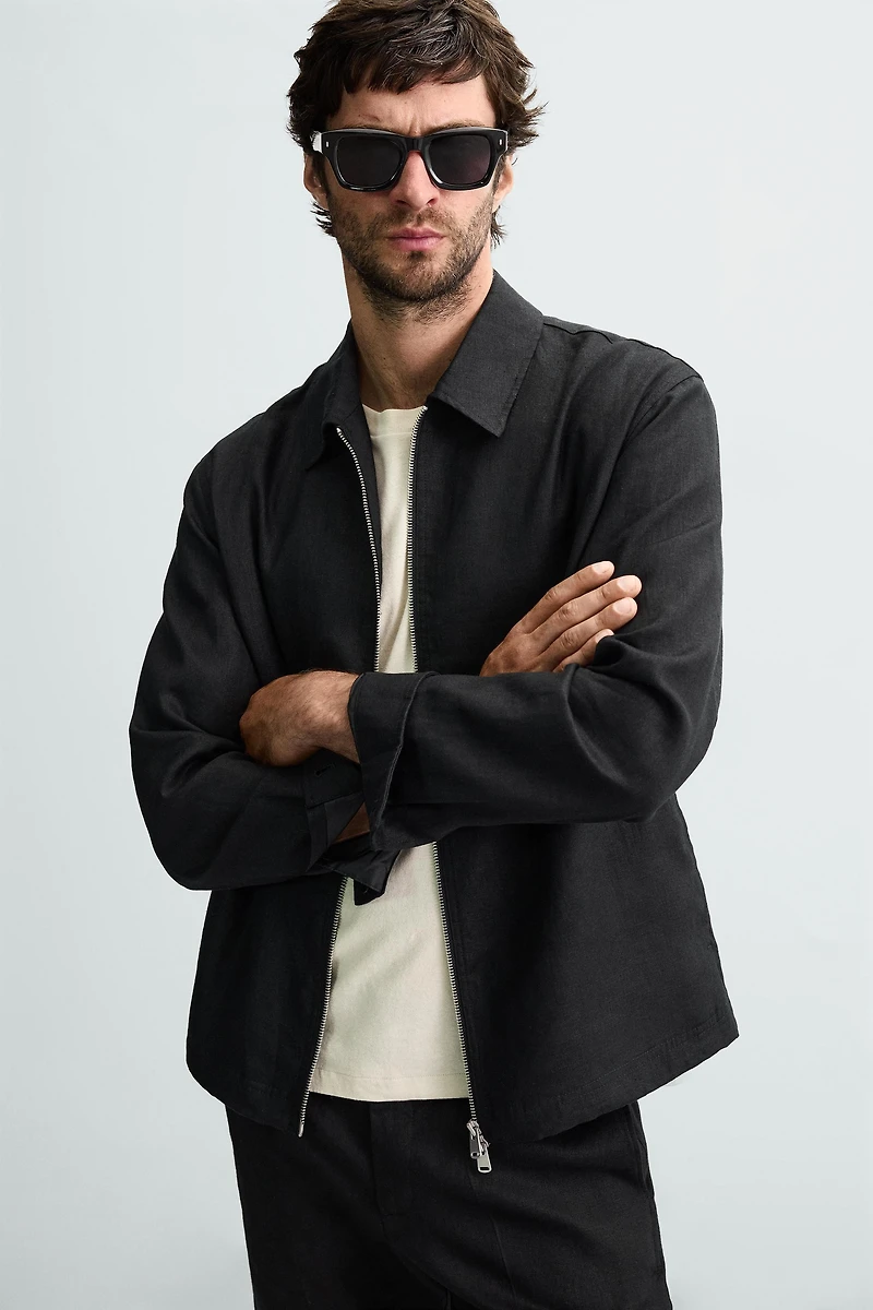 100% LINEN OVERSHIRT