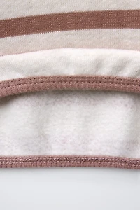 STRIPED SWEATSHIRT AND SOFT RIBBED LEGGINGS SET
