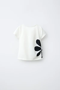 CUT OUT FLORAL T-SHIRT
