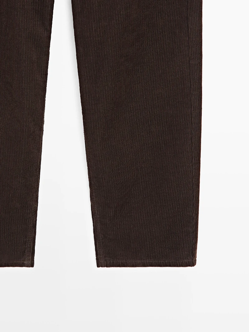 Barrel fit corduroy trousers