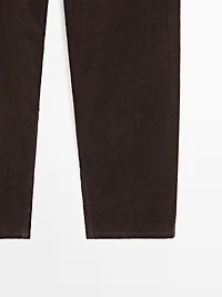 Barrel fit corduroy trousers