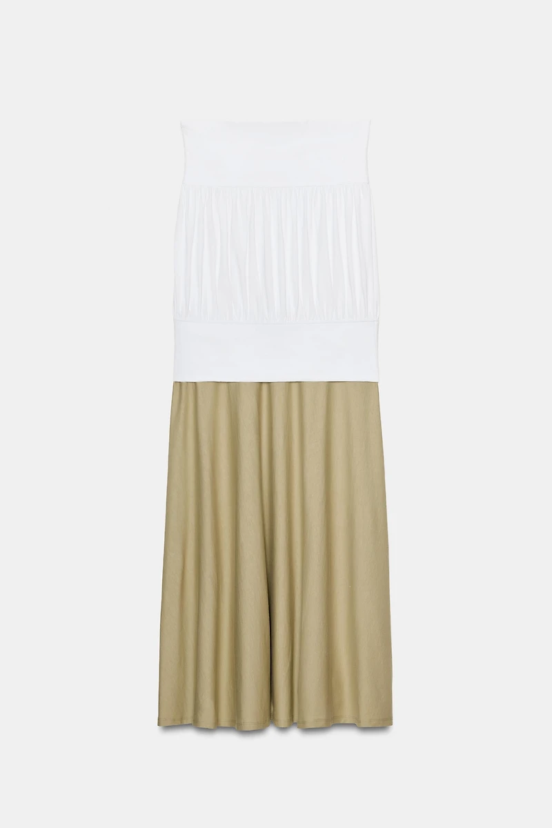COMBINATION MIDI DRESS