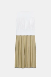 COMBINATION MIDI DRESS