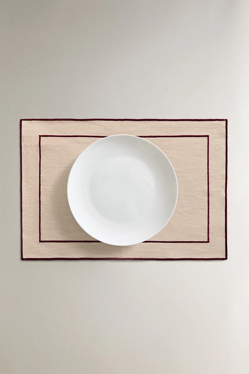 COTTON PLACEMAT WITH BORDER
