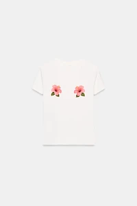 FLORAL PRINT SHORT SLEEVE T-SHIRT