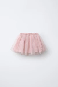 GLITTER TULLE SKIRT WITH BOW