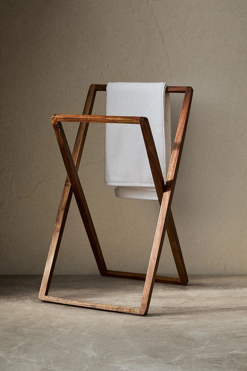 ACACIA WOOD TOWEL RACK