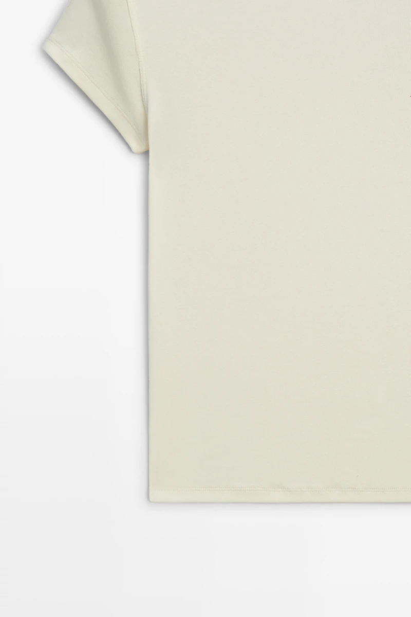 Short sleeve cotton blend T-shirt