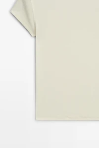 Short sleeve cotton blend T-shirt
