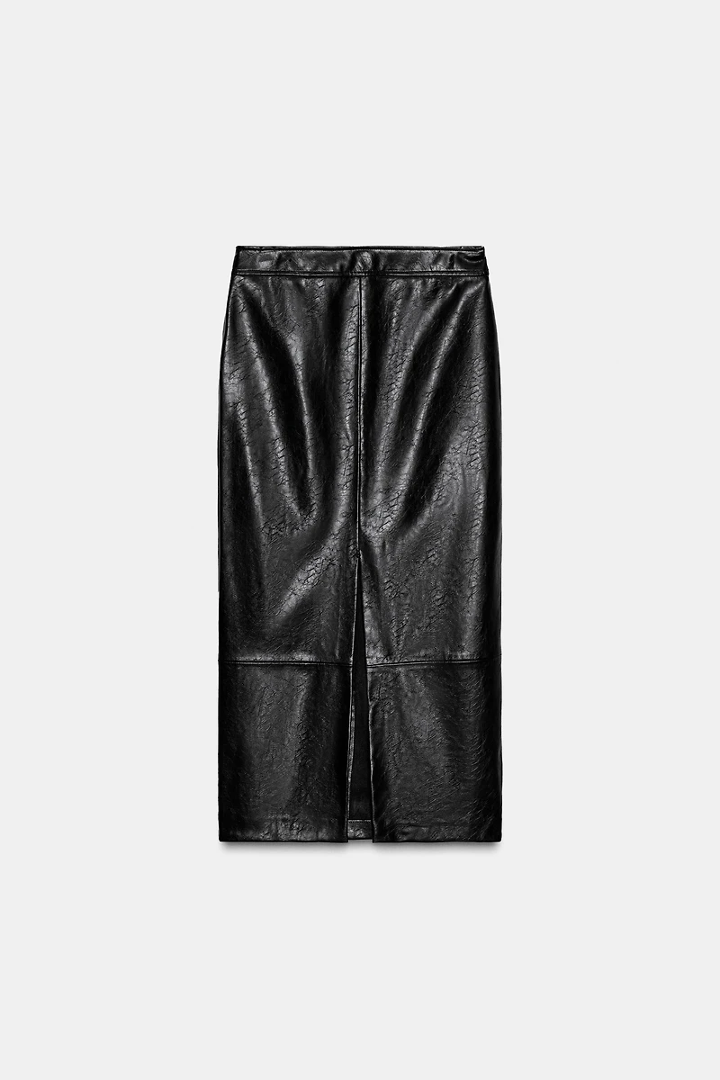 JUPE MI-LONGUE MATIÈRE SYNTHÉTIQUE