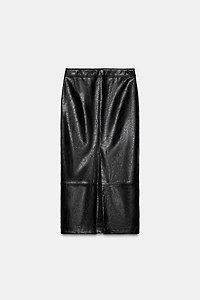 JUPE MI-LONGUE MATIÈRE SYNTHÉTIQUE