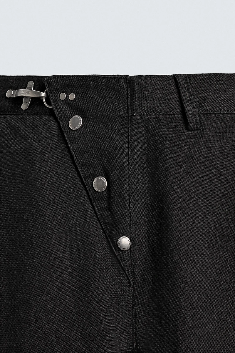 WIDE FIT PANTS WITH FIREMAN CLASP