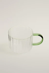 EMBOSSED BOROSILICATE GLASS MUG
