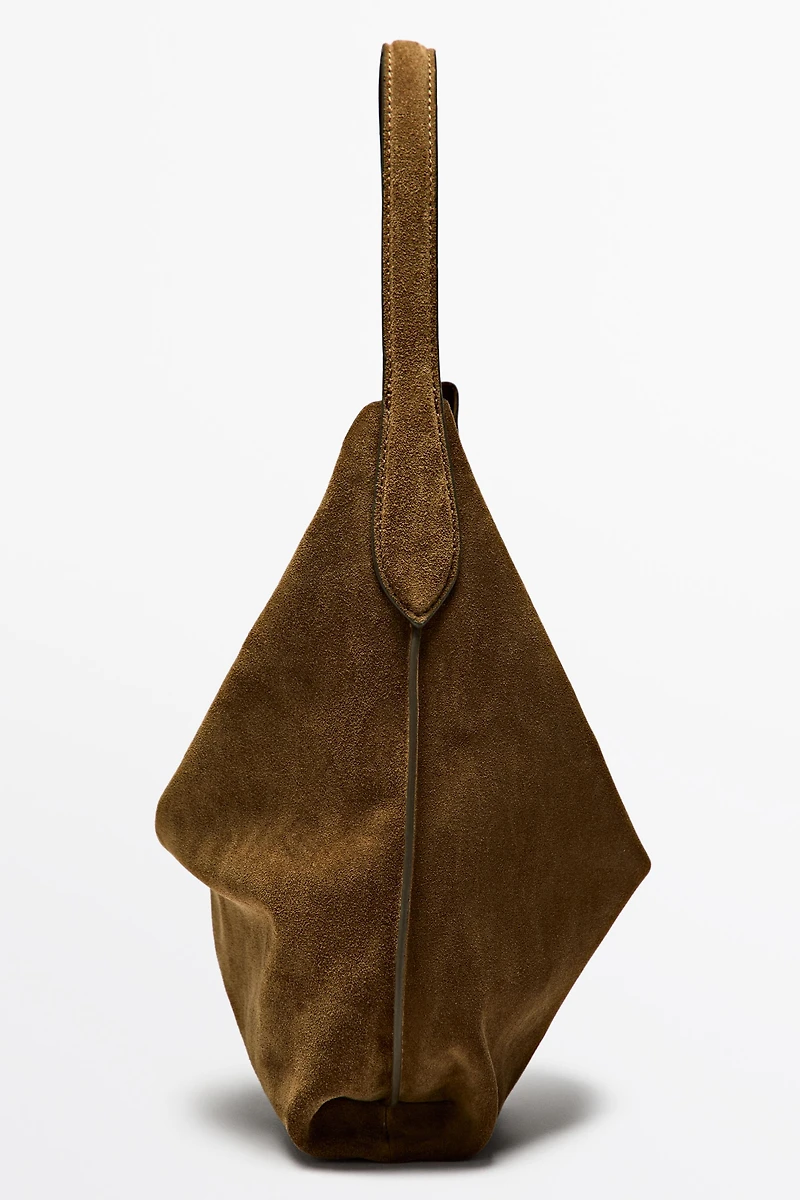 Split suede leather mini bag