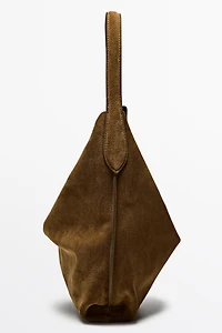 Split suede leather mini bag