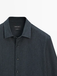 Chemise chinée quadrillage regular fit