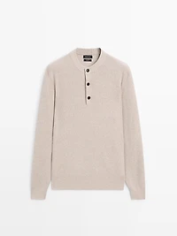 100% cotton mouliné knit sweater