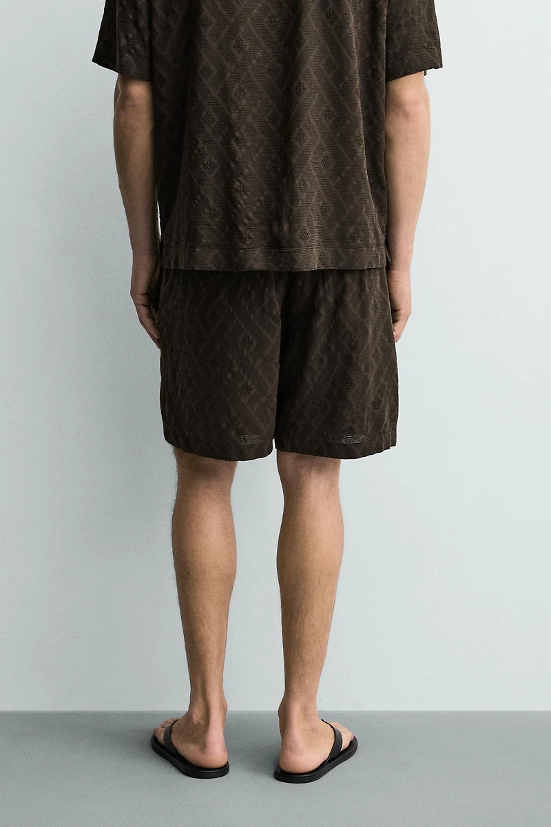 SHORT JACQUARD GÉOMÉTRIQUE