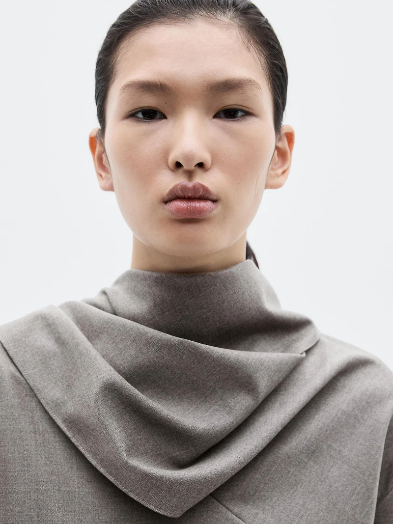 Blouse with tie neck - LIMITED