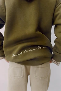 EMBROIDERED TEXT HOODIE