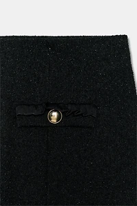 METALLIC THREAD BOUCLÉ PANTS