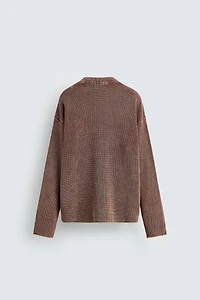 WAFFLE TEXTURED SWEATER