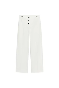 PANTALON À BOUTONS MÉTALLIQUES