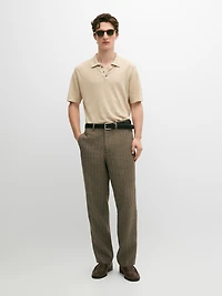 Striped linen trousers